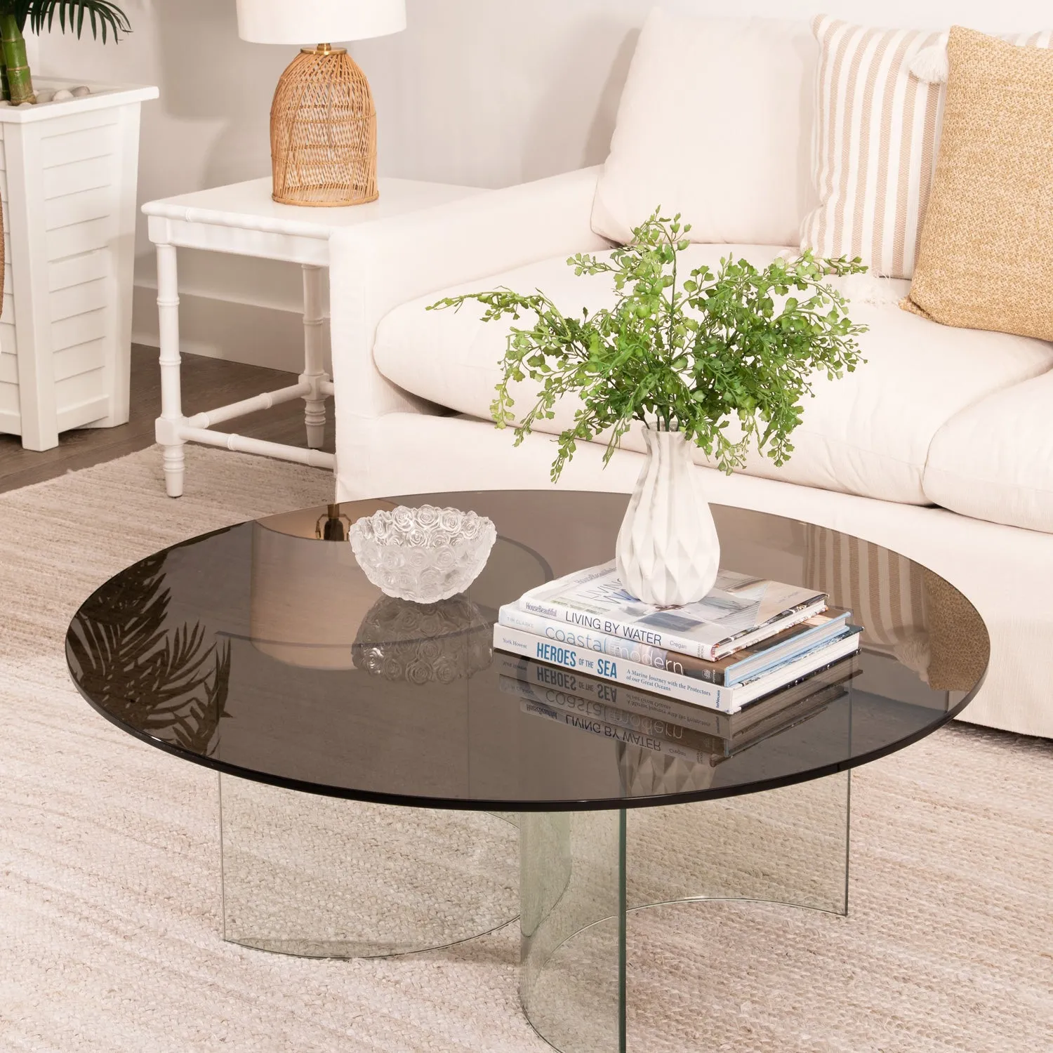 18" Round Bronze Glass Table Tops