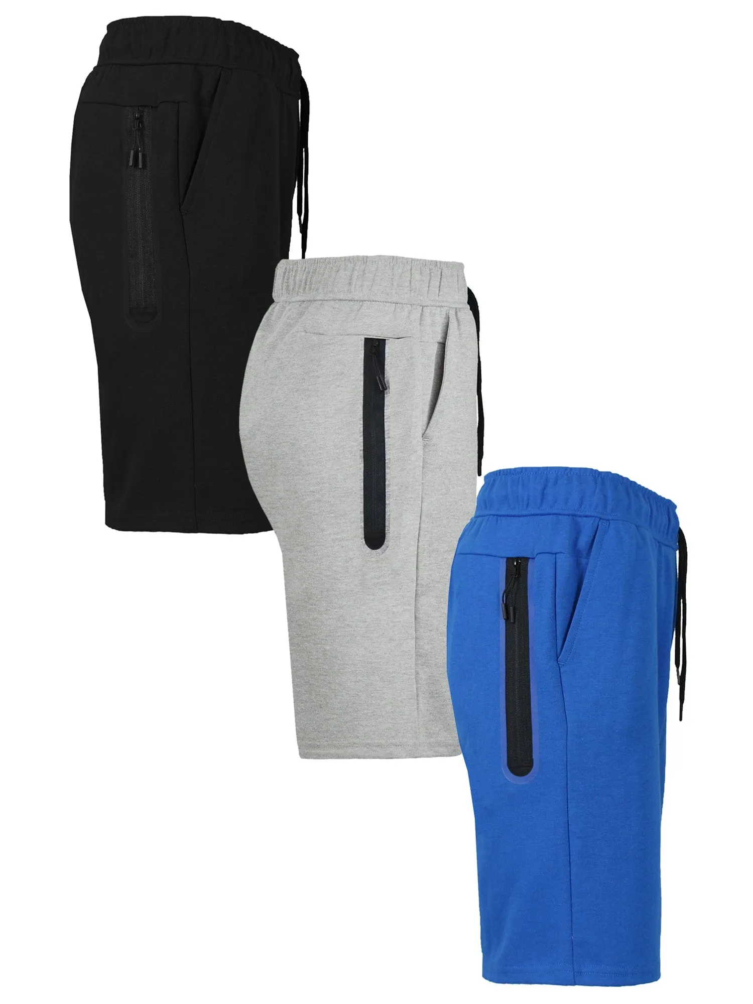 3-PACK Women's Tech Fleece Performance Active Shorts Set