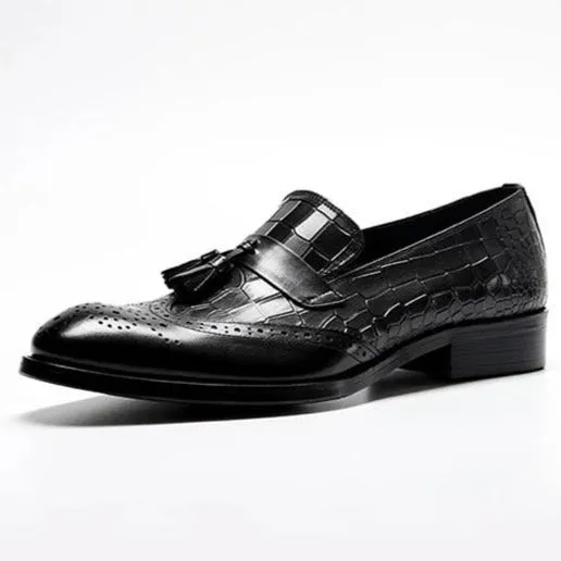 AlliLuxe Vintage Tassel Brogue Dress Shoes