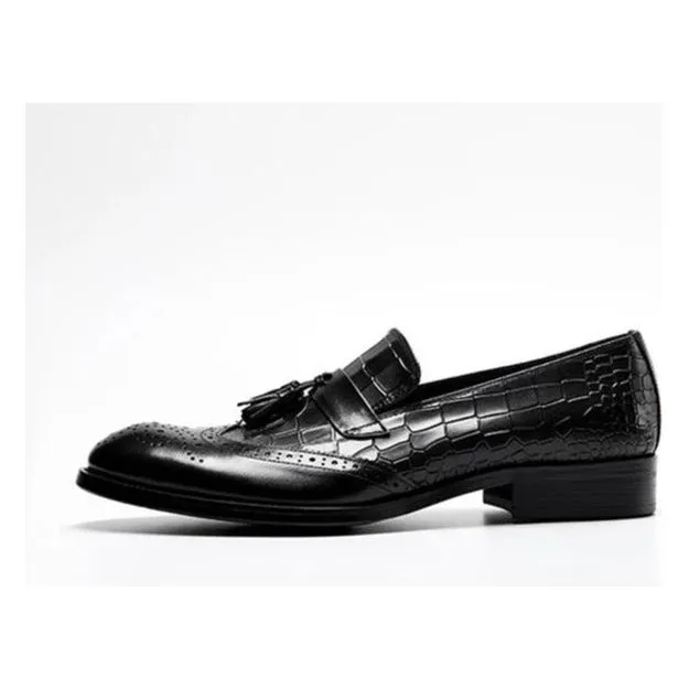 AlliLuxe Vintage Tassel Brogue Dress Shoes