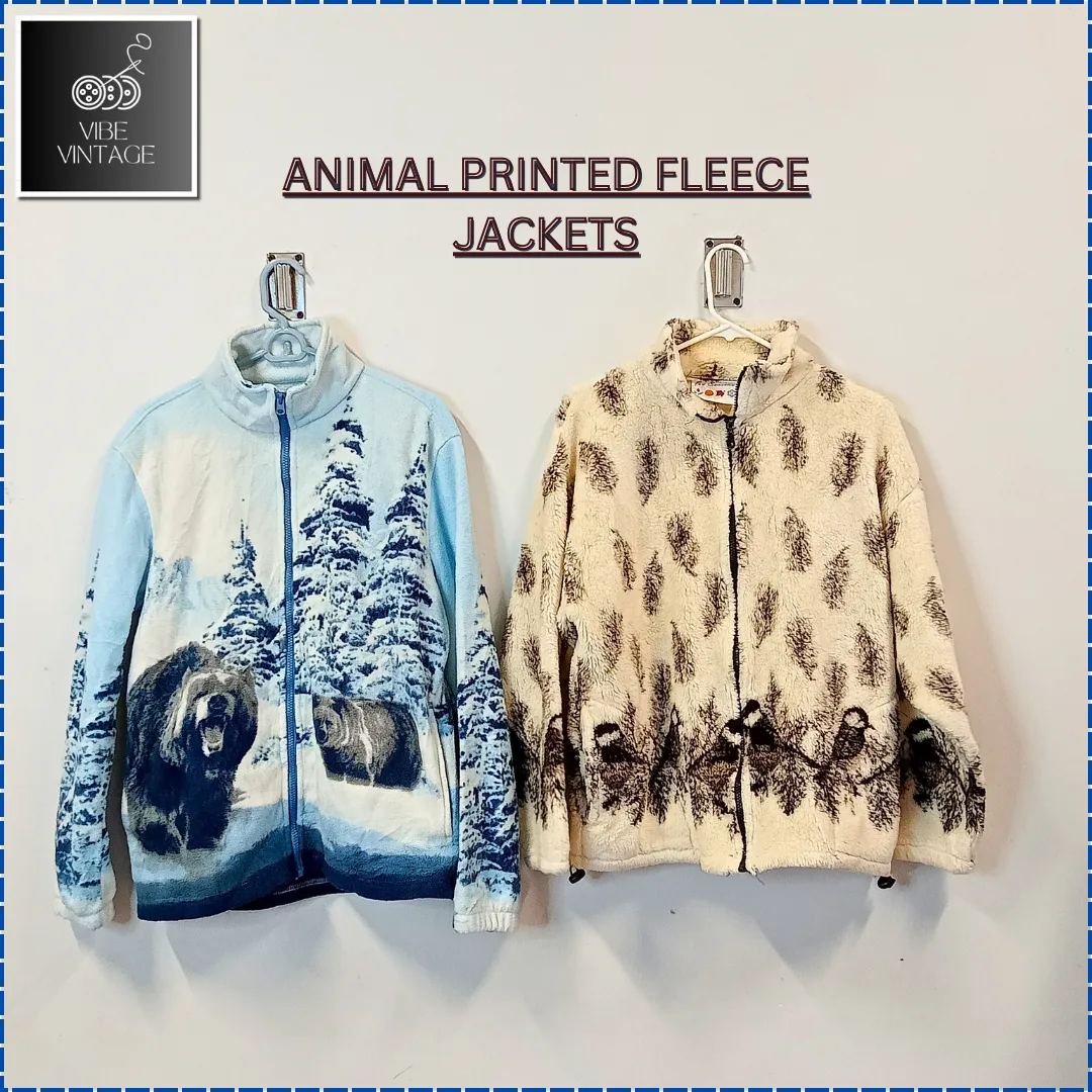 ANIMAL PRINTED FLEECE JACKETS - 15 PCS