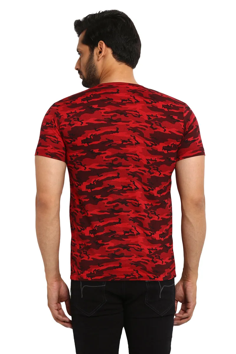 AXMANN Casual T-Shirt (Red | Gold Chrome) Combo Pack