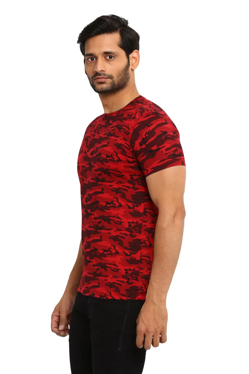 AXMANN Casual T-Shirt (Red | Gold Chrome) Combo Pack