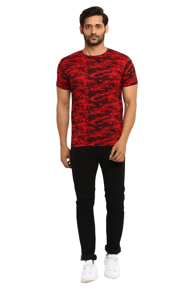 AXMANN Casual T-Shirt (Red | Gold Chrome) Combo Pack