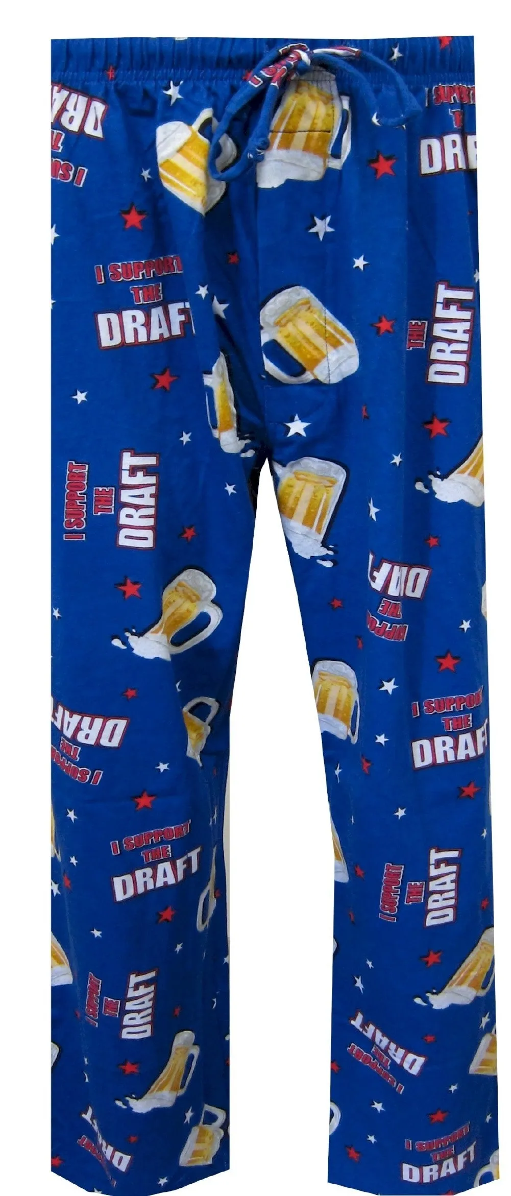 Beer Lovers I Support the Draft Patriotic Lounge Pants Size Small