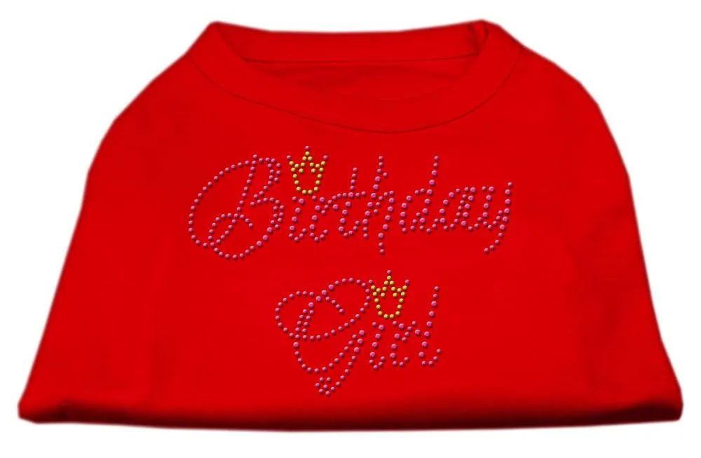 Birthday Girl Rhinestone Shirt Red XL (16)