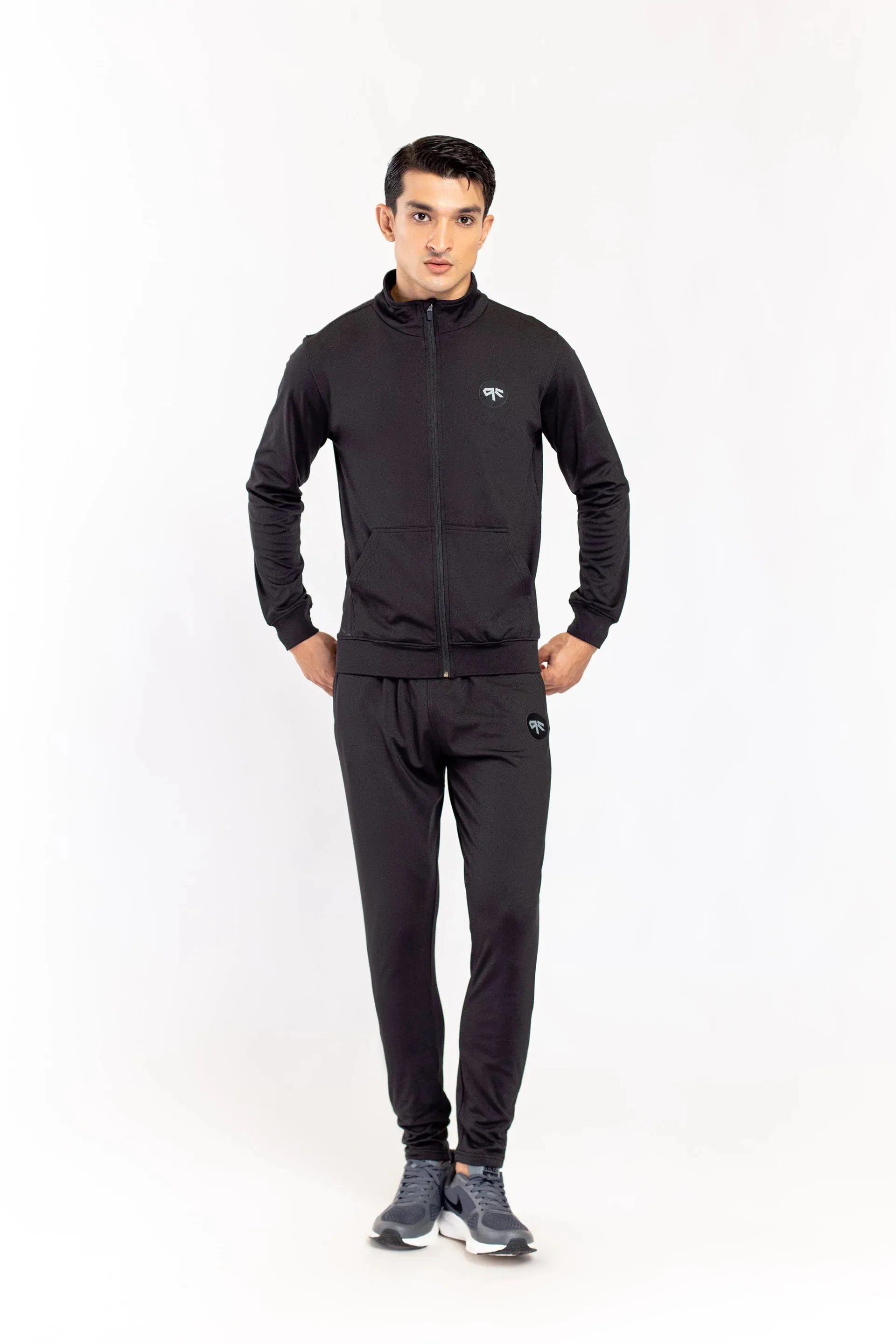 Black Active Wear Track Suit