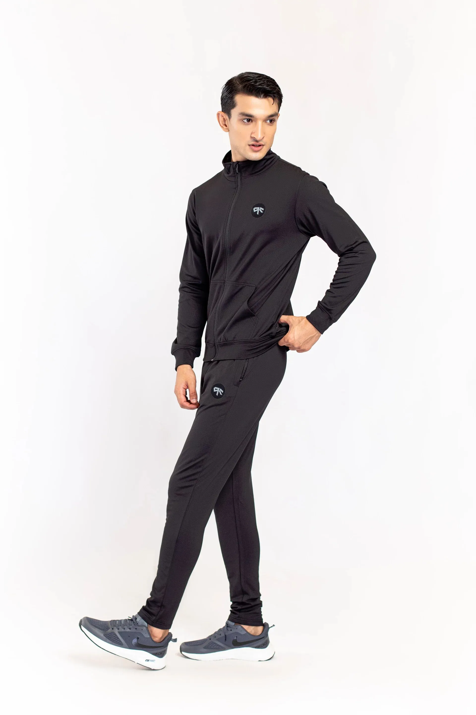 Black Active Wear Track Suit