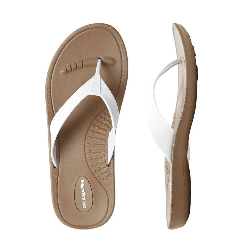 Breeze Women’s Flip Flop - Toffee/ White