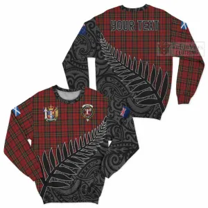 Brodie Crest Tartan Sweatshirt with New Zealand Silver Fern Half Style