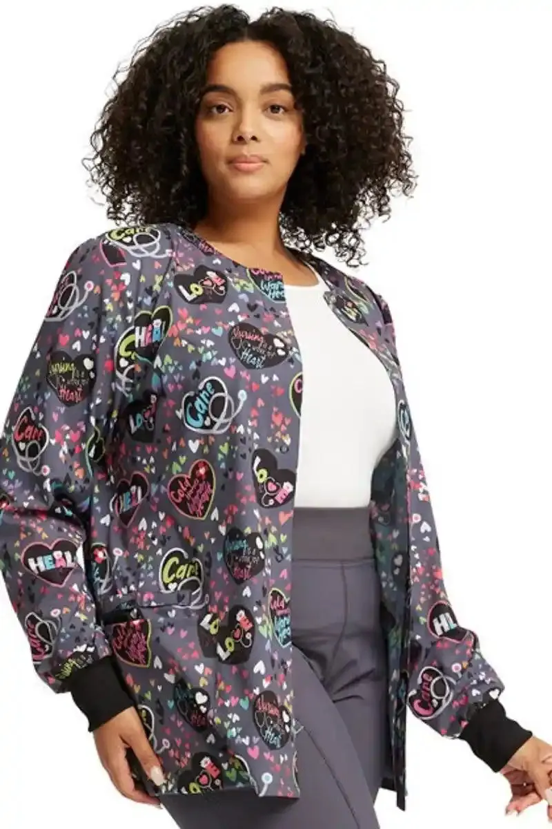 Cherokee Women's Print Snap Front Jacket | Work Of Heart