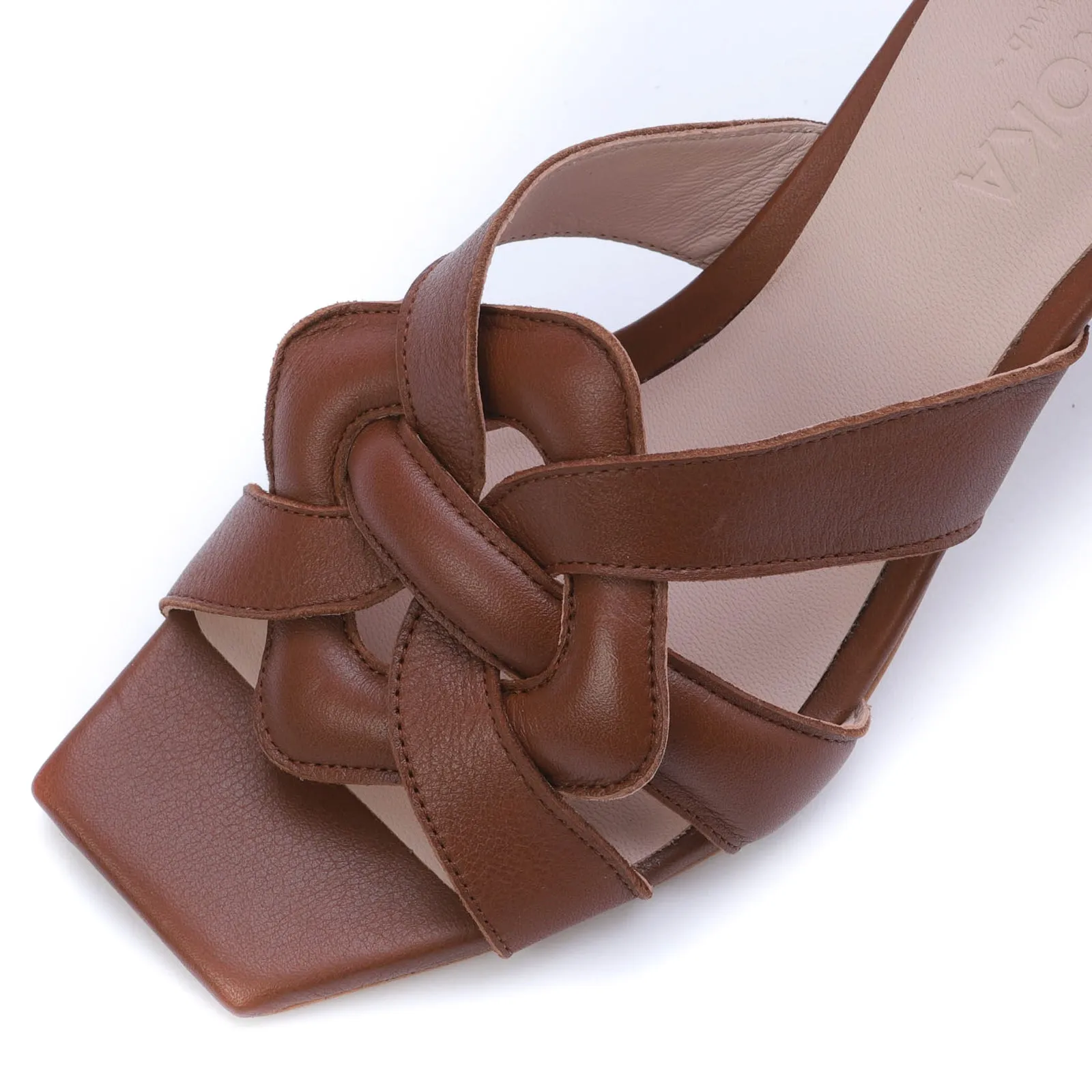 CLAIRE high heel sandal - cuoio