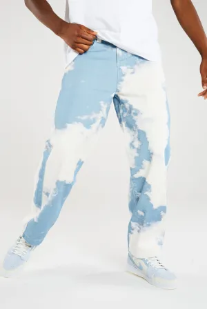 Cloud Print Skate Fit Jeans