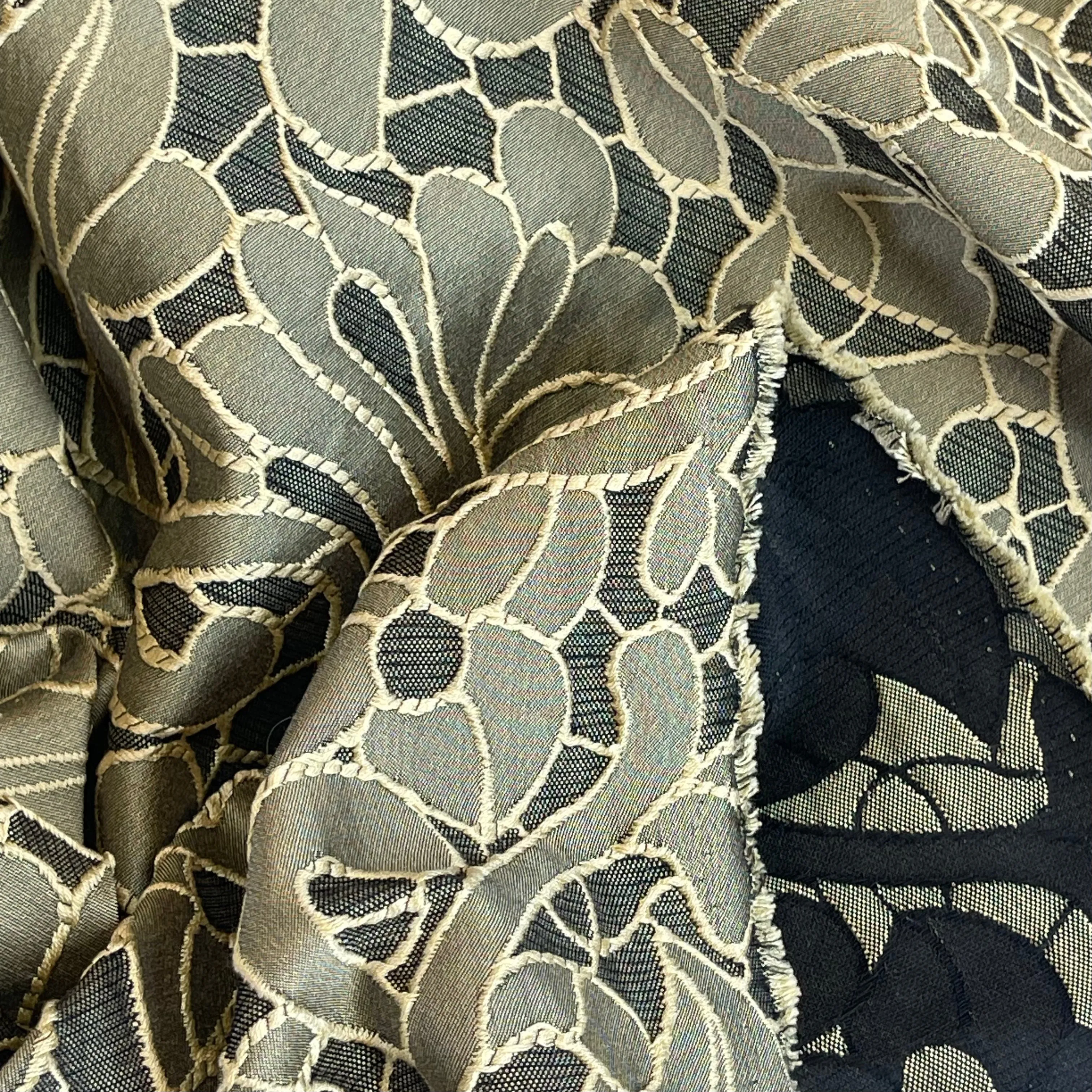 Coffee Trellis Brocade