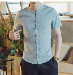 Cotton Linen Men Shirt