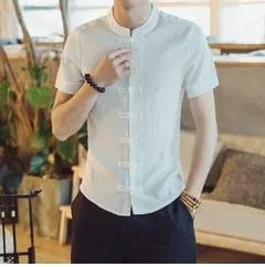 Cotton Linen Men Shirt