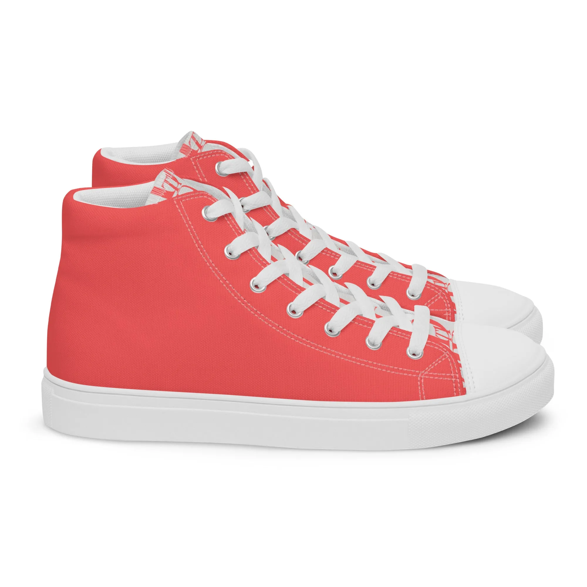 Descendants of the Island Coral Platinum Men’s high top canvas shoes