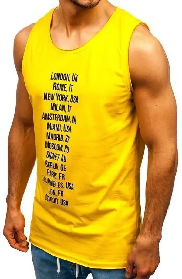 Diwazzo Men Vest Yellow