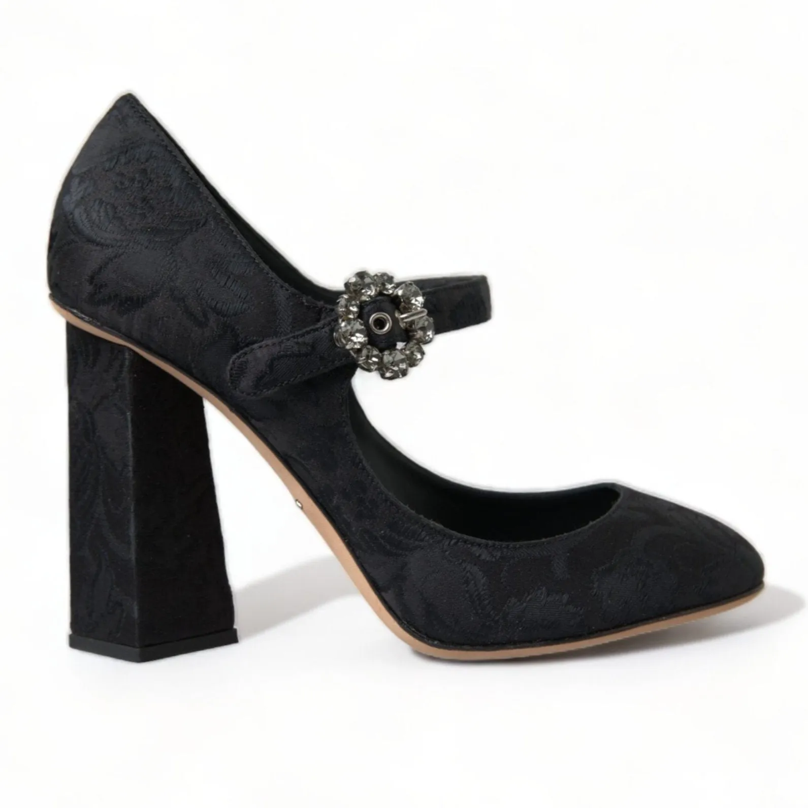 Dolce & Gabbana Chic Black Brocade Mary Janes Pumps