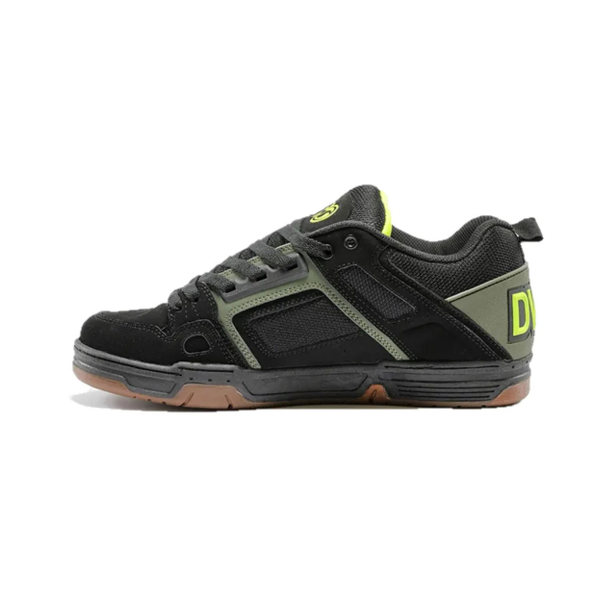 DVS F0000029991 COMANCHE MN'S (Medium) Black/Olive/Gum Leather & Nubuck Skate Shoes