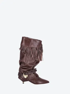 Elten fringe leather boots