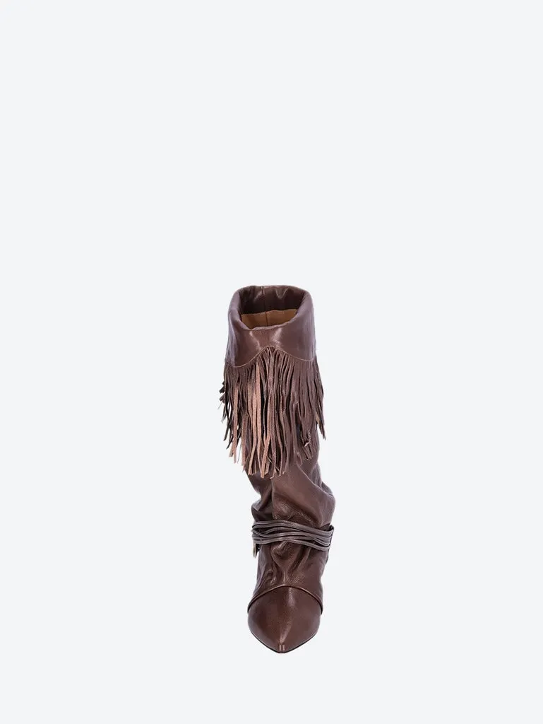 Elten fringe leather boots