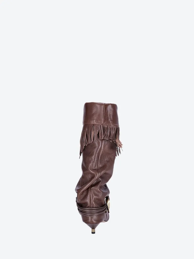 Elten fringe leather boots