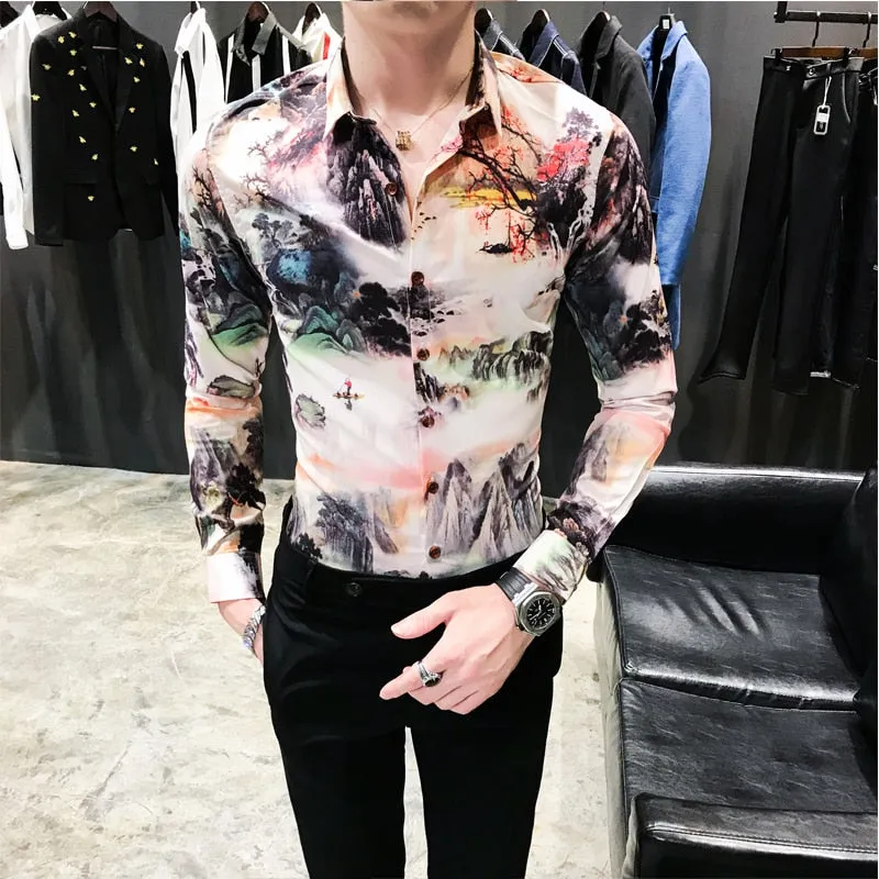 Fashion 2018 Autumn New Shirt Men