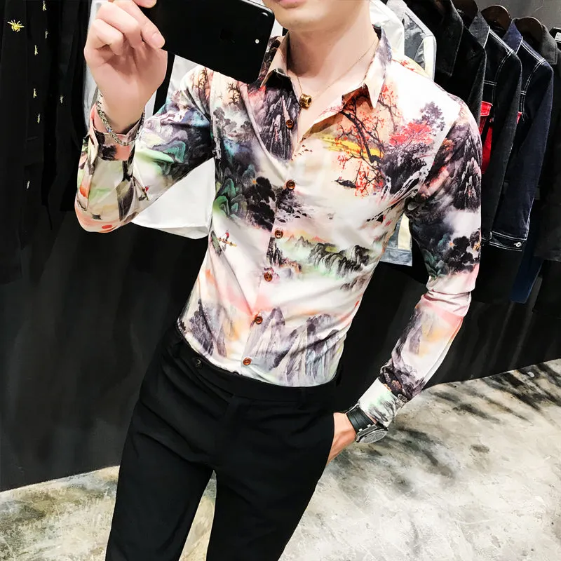 Fashion 2018 Autumn New Shirt Men