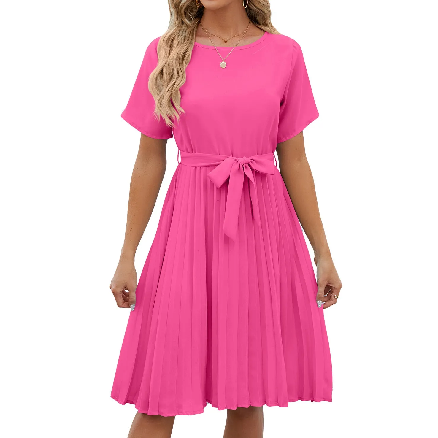 Fashion New Round Neck Dress Women