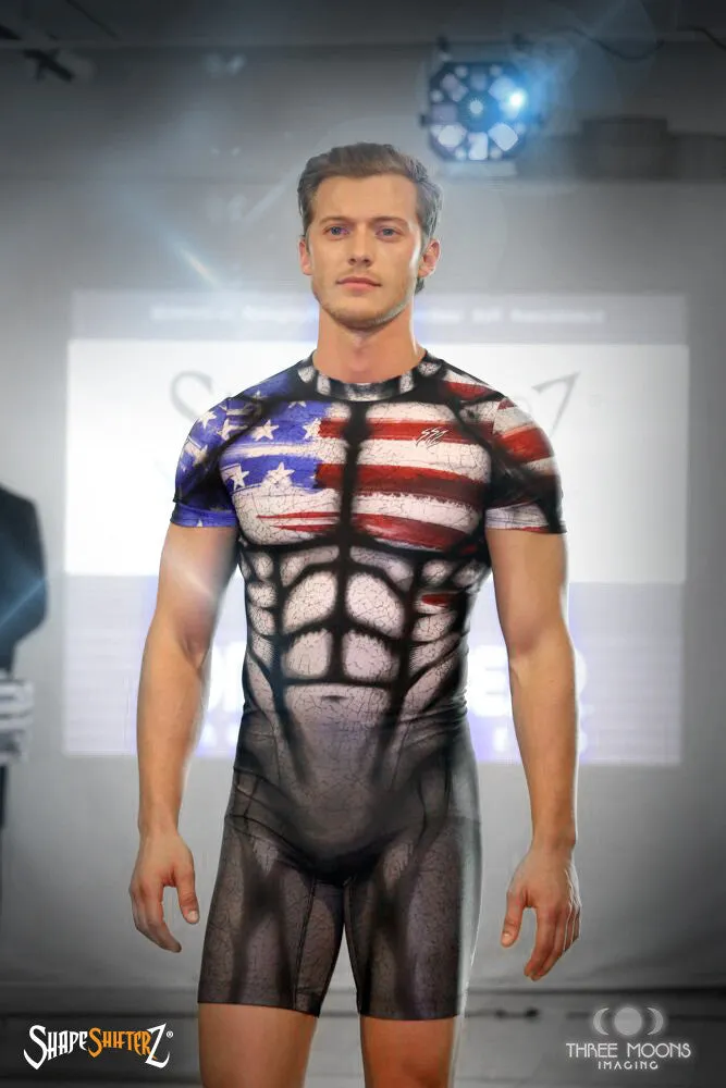 Figure-Enhancing | Bright America Singlet Powerlifting Men's