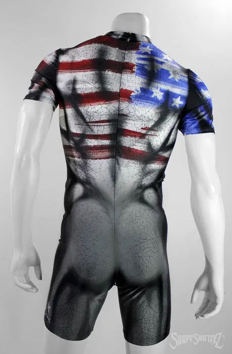 Figure-Enhancing | Bright America Singlet Powerlifting Men's