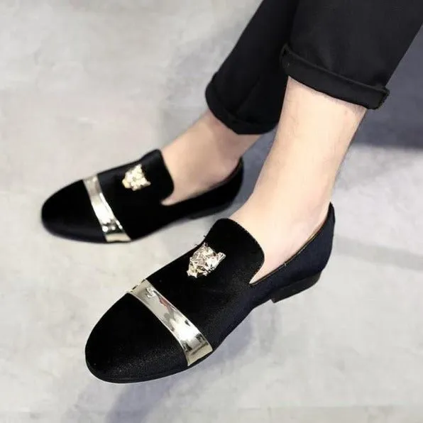 GlamourStep Metallic Pointed-Toe Slip-Ons