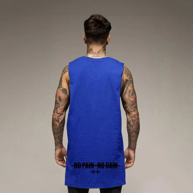 Great Muscle guys Bodybuilding Clothing - Fitness Tank Tops - Men Extend Cut Off Dropped Armholes Sports Vest Gym Workout (TM7)(1U101)(1U100)