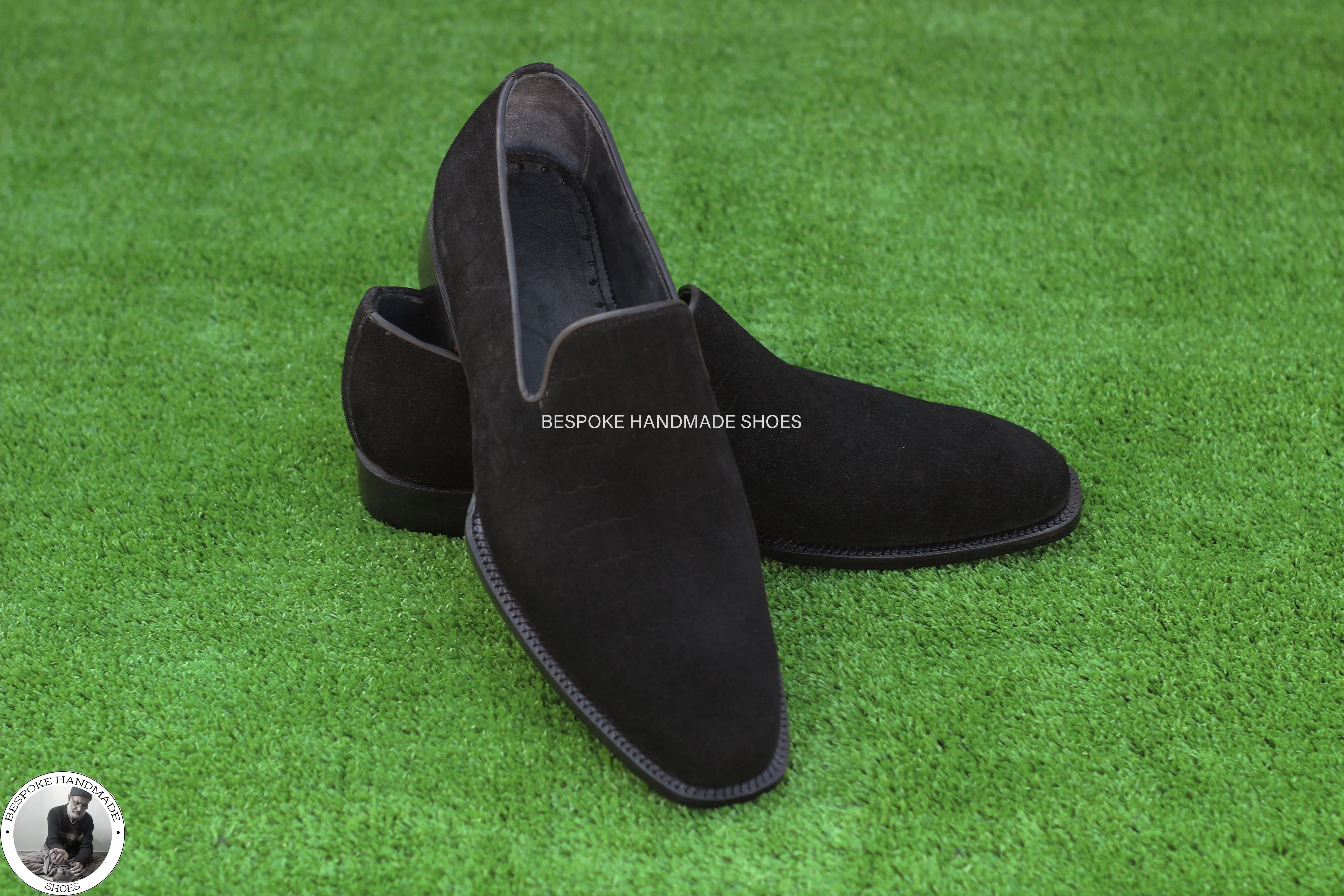 Handmade Men's Black Velvet Loafer Moccasin Dress shoes, Men Top Fashion Formal Shoes