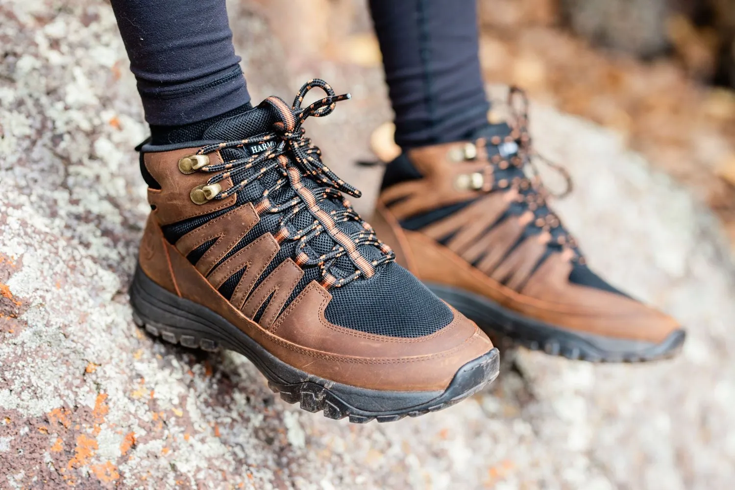 High-Top Trail Shoe • Jesse Brown Leather & Black Mesh