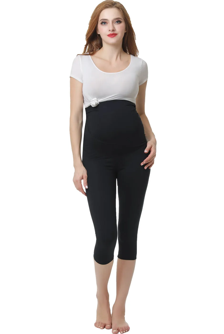 Kimi   Kai Maternity "Bree" Belly Support Leggings (18.5" Inseam)