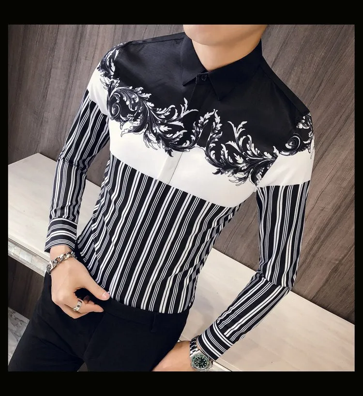 Korean Clothes Men Dress Shirt