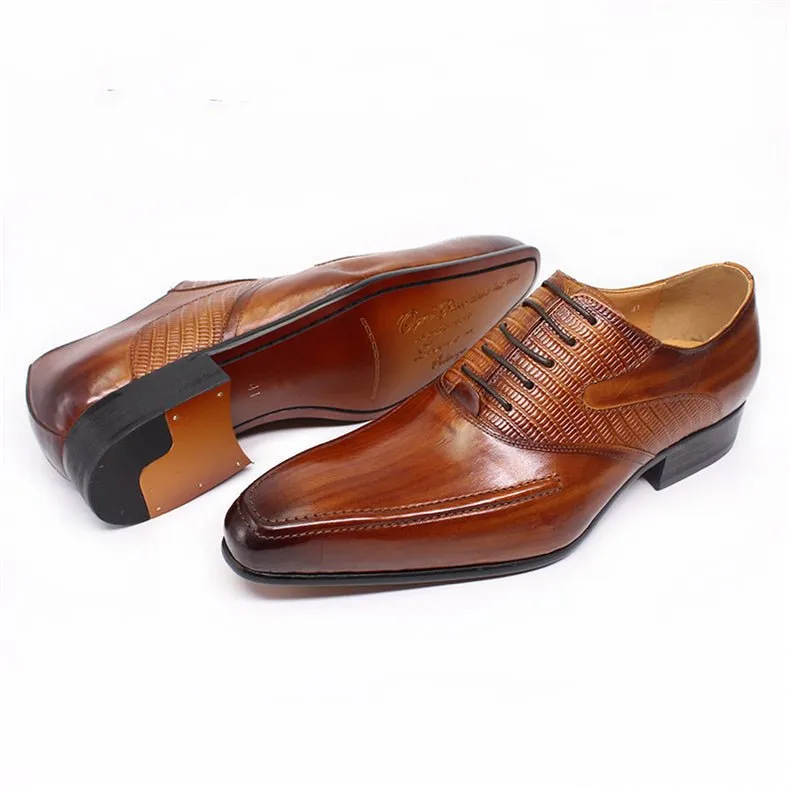 LaceLux Exotic Italian Pointed Toe Oxford