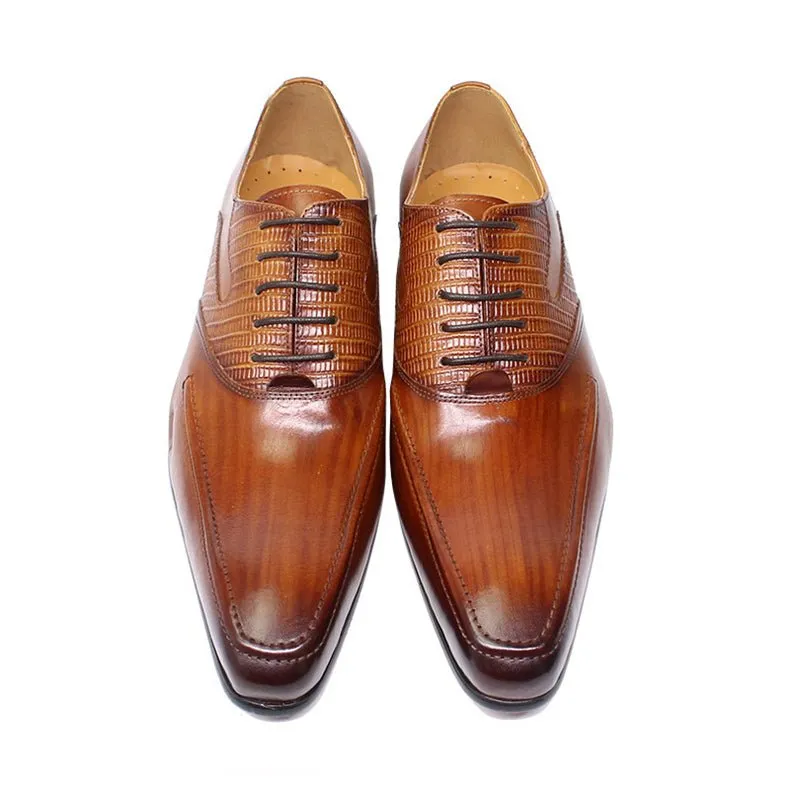 LaceLux Exotic Italian Pointed Toe Oxford