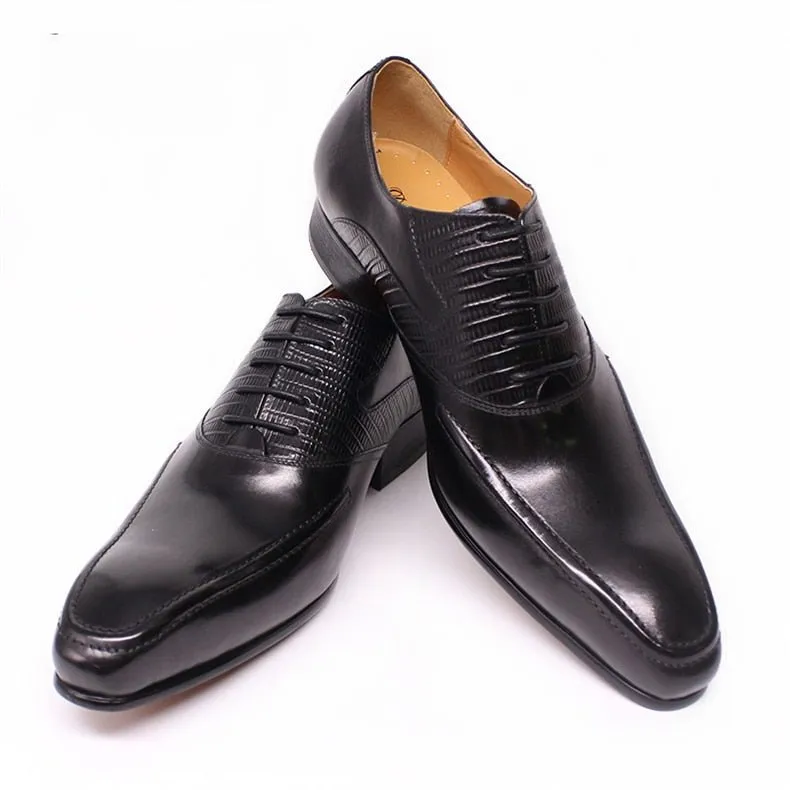 LaceLux Exotic Italian Pointed Toe Oxford