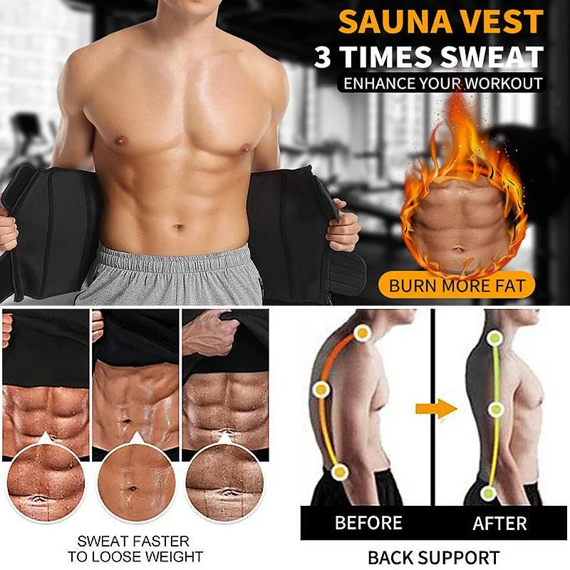 Latest Men Body Shaper Sauna Sweat Shapers belt Thermo Shapewear Slimming Girdle Workout Waist Trainer Corset Gym Abdomen Fat Burning(FHM1)(1U101)(1U9)(F101)