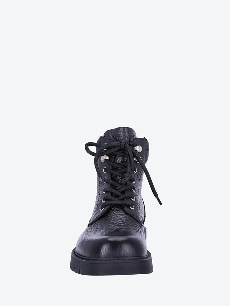 Leather haddock lace-up boots