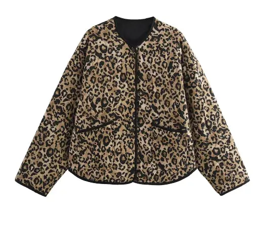 Leopard Luxe Crew Coat