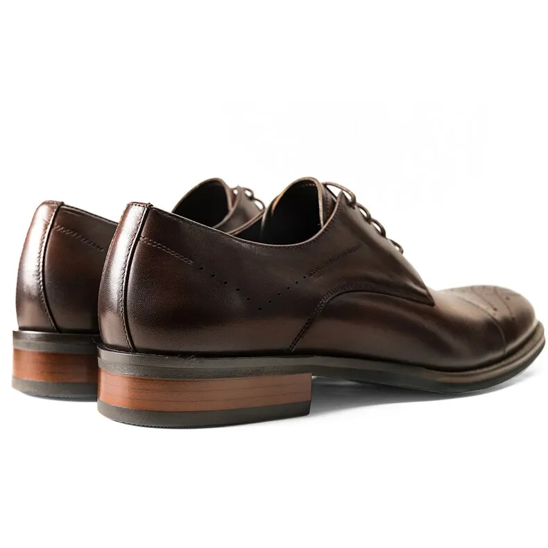 LuxePoint Leather Lace-up Dress Shoes