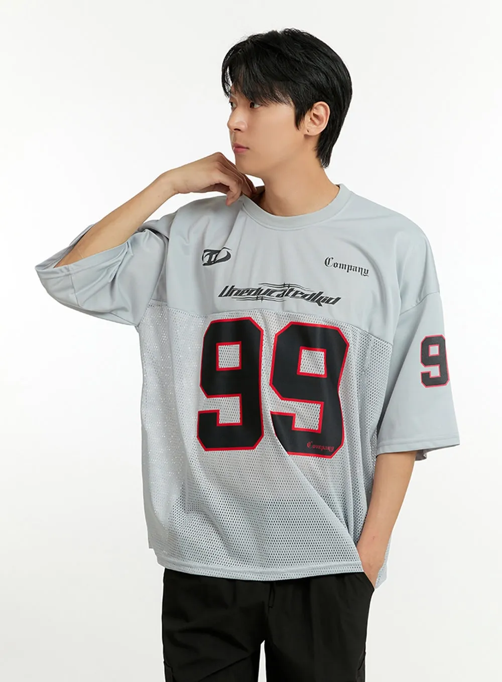 Men's Activewear Oversize Fit Jersey T-Shirt IL412