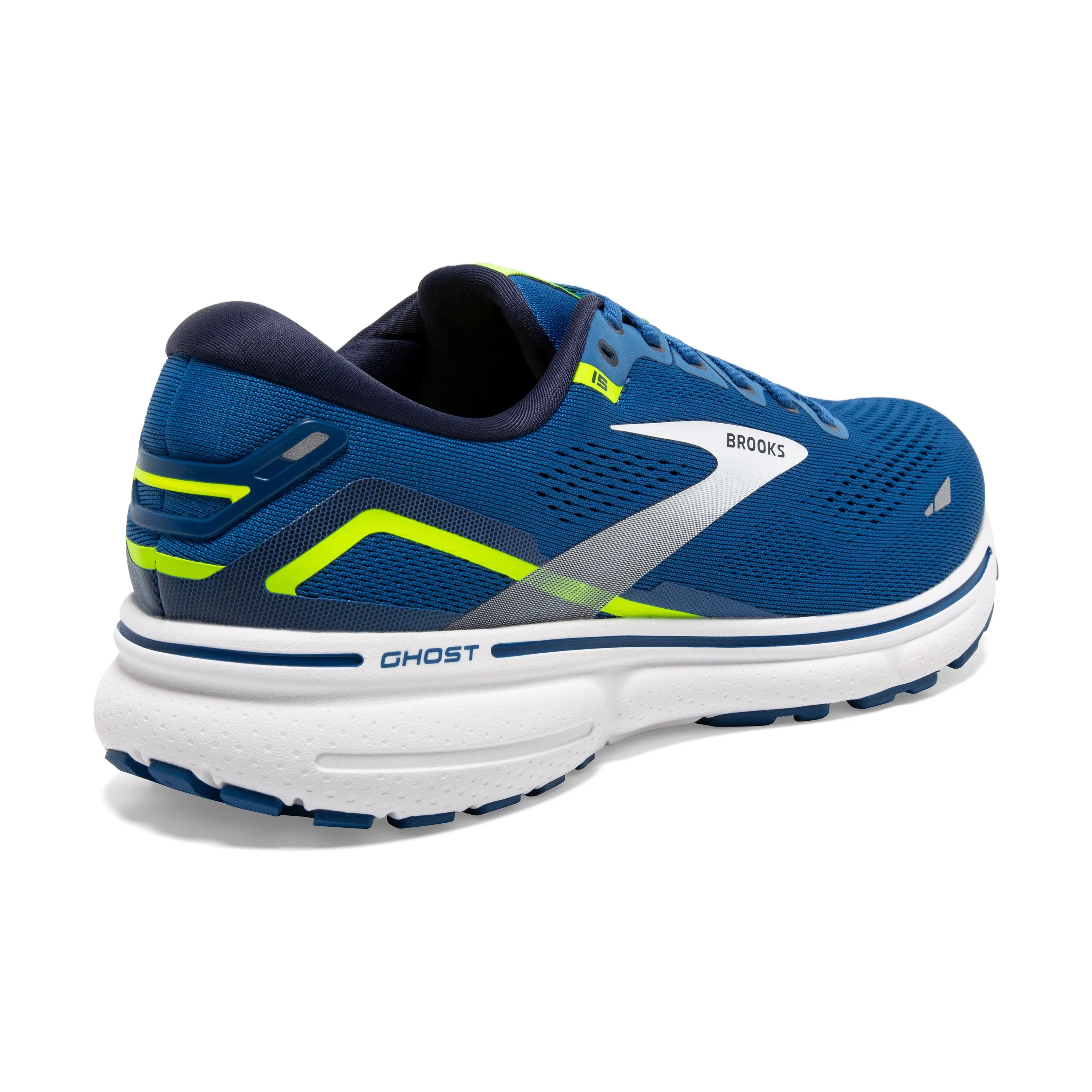 Men's Brooks Ghost 15 1103931D482 Color:  Blue/Nightlife/White