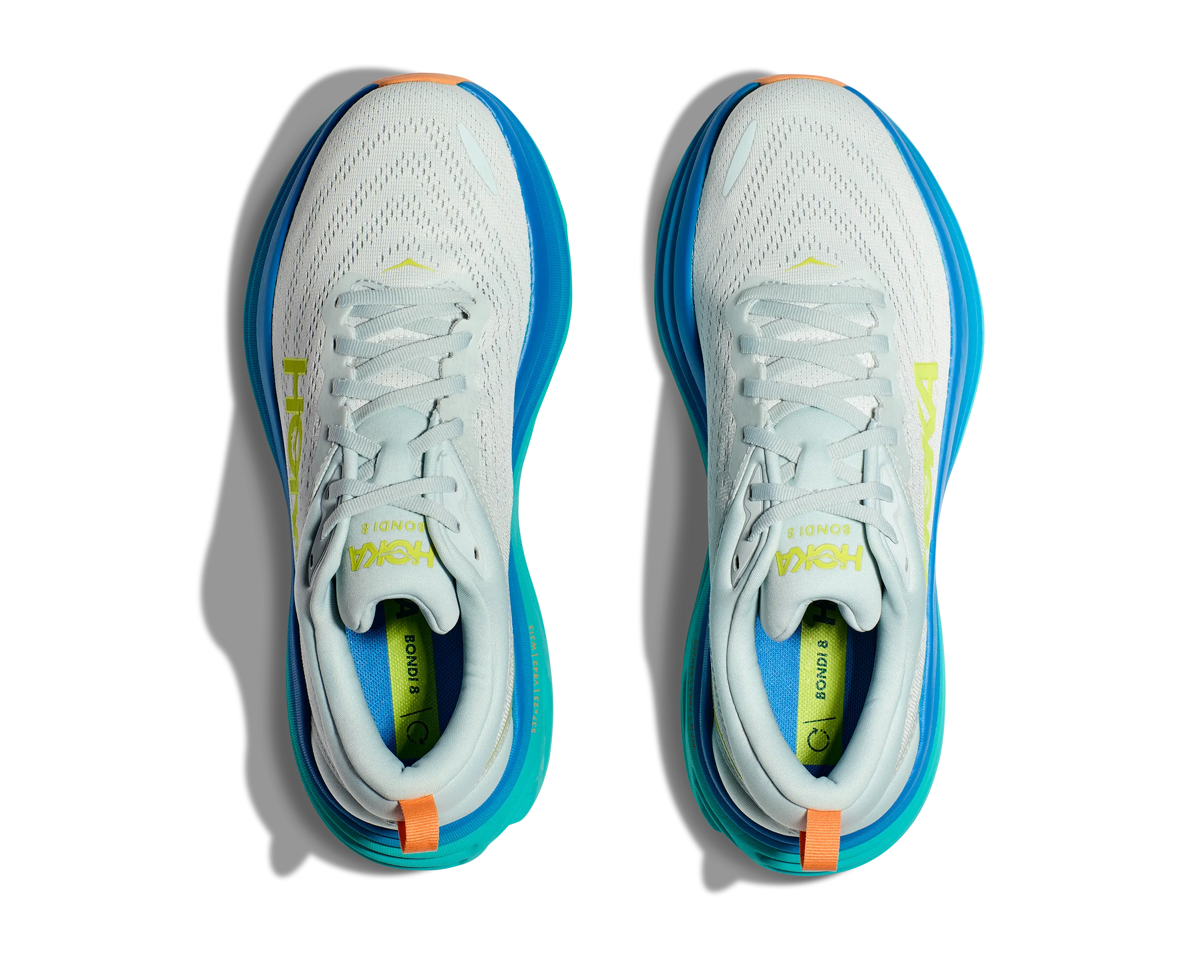 Men's Hoka Bondi 8 Color: Ice Flow / Bit Of Blue