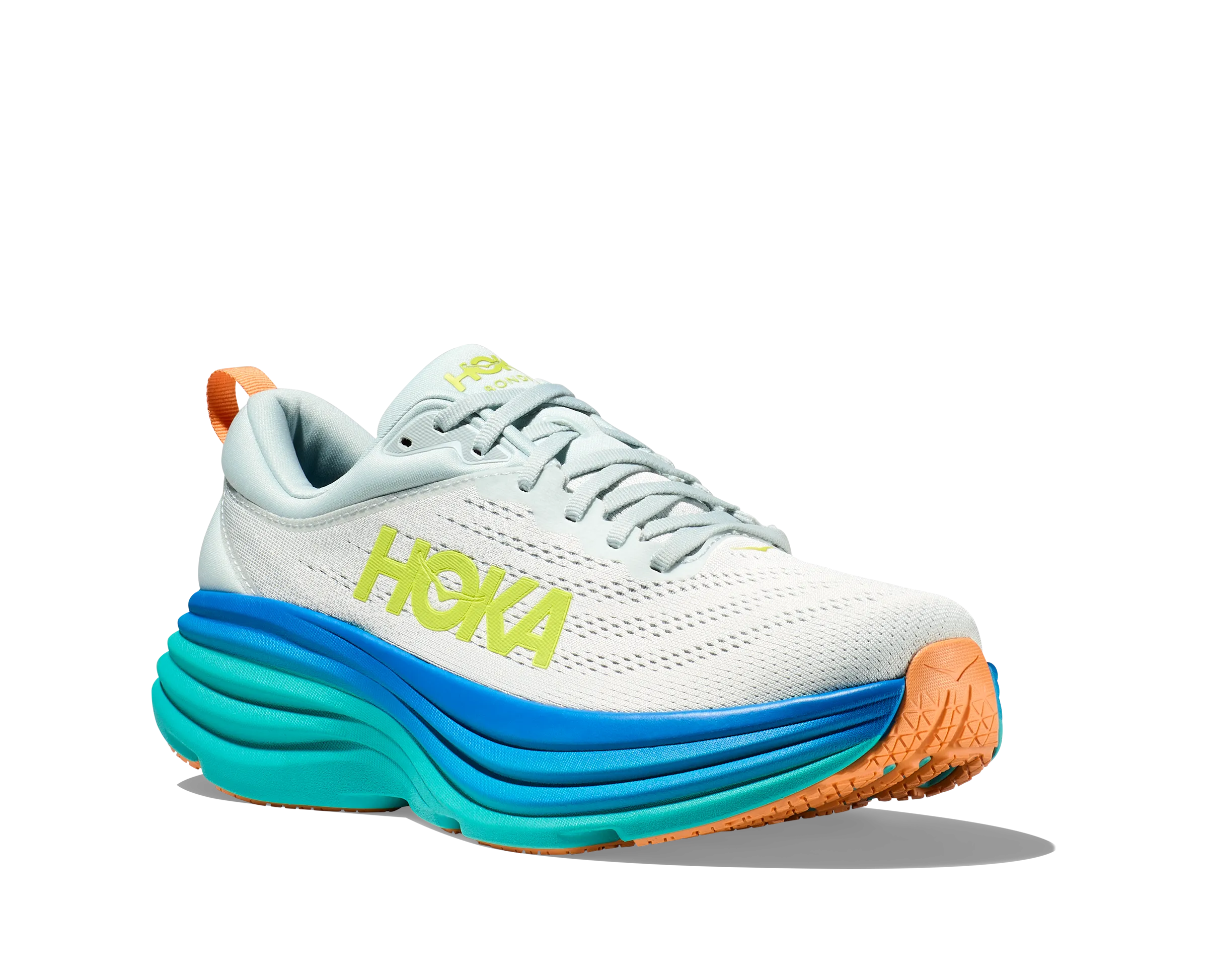 Men's Hoka Bondi 8 Color: Ice Flow / Bit Of Blue