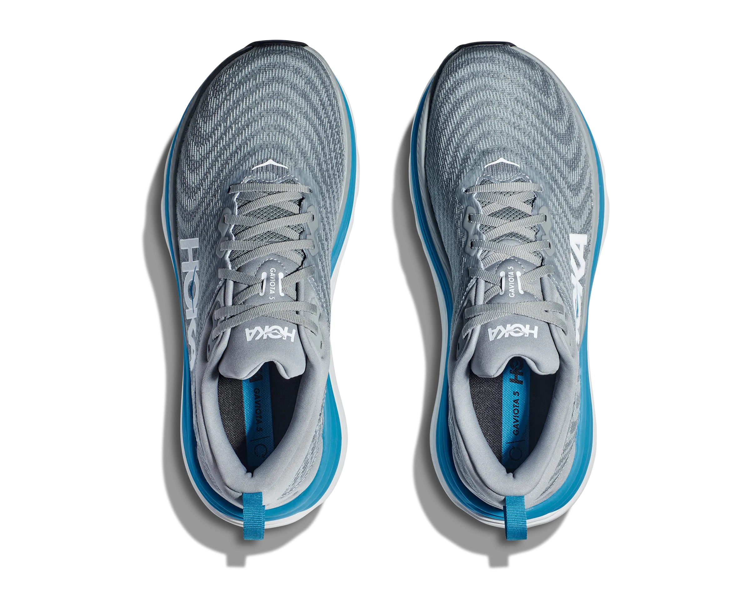 Men's Hoka Gaviota 5 Color: Limestone / Diva Blue (WIDE WIDTH)